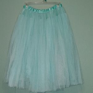 Seafoam tulle organza tutu skirt One size